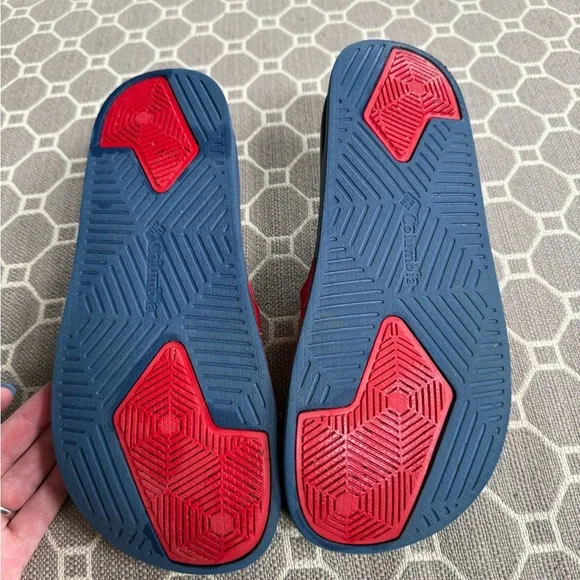 EUC Columbia Red and Blue Slide Sandals Waterproof Casual - Picture 3 of 8